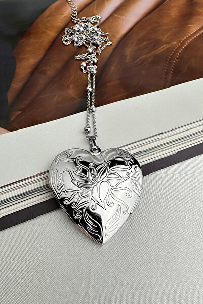 Modex Heart Patterned Openable Lid Pendant (68cm)