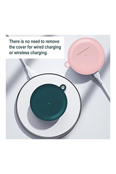 Generic Waterproof Silicone Wireless Earphone Protective Case With Hook For Huawei Freebuds 4 Black