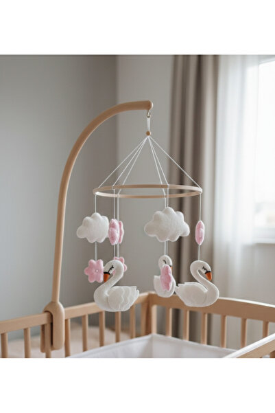 Genel Markalar Kuğu ve papatyalı bebek beşik dönencesi ,beşik süsü