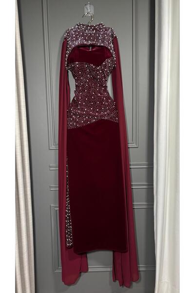 New Moon فستان مخمليات مع الفصوص واللول