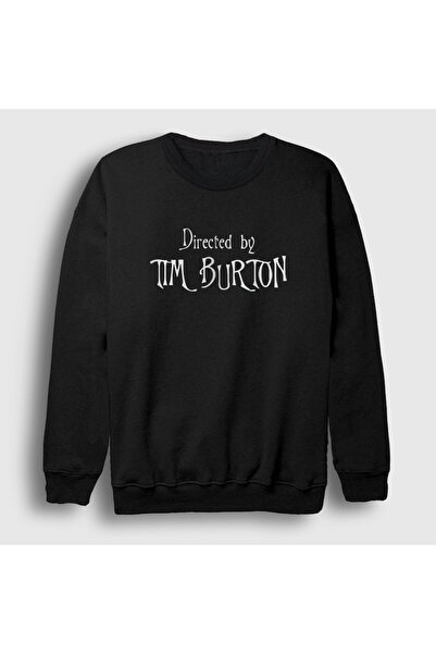 Presmono Unisex Black Directed by Tim Burton Gift Director Sweatshirt 585188Tt