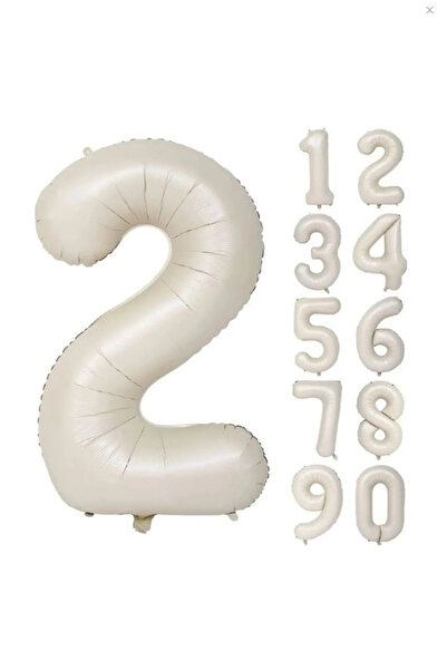 La Liberta Group Rakam Sayı Balon Folyo Balon Bej 34'' Inç 76 Cm 1 Rakamlı (h...