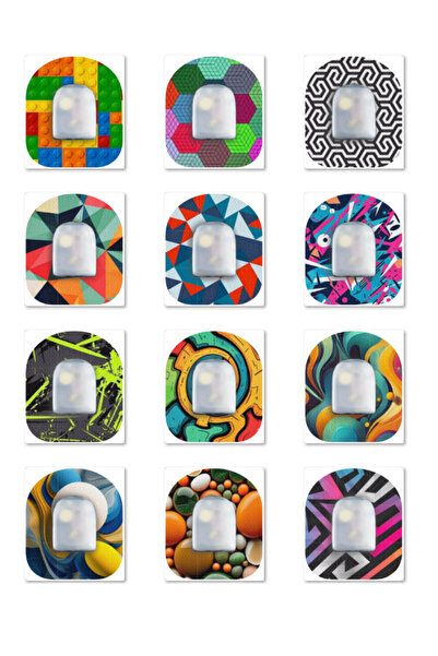 Dia BandTR Geometric - Omnipod Koruyucu Bant 12'li Paket