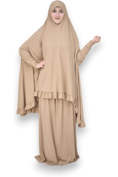 Generic Two-Piece Islamic Prayer Dress for Women - Jilbab Abaya Set (Damas Collection)