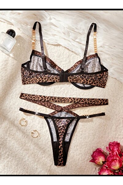 ARONA Leopard print bra panty set