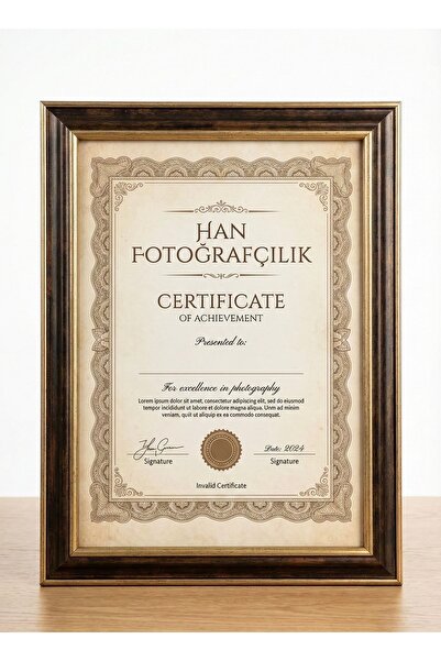 HanFotoğrafçılık Han Fotoğrafçılık - Sertifika Çerçevesi Dekoratif 20x30cm