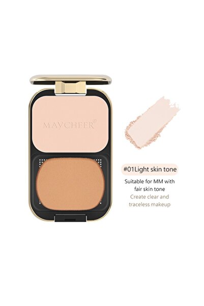 Maycheer 01 Kompakt Islak & Kuru Pudra – Mat ve Yumuşak Görünüm – Hafif Yapı,...