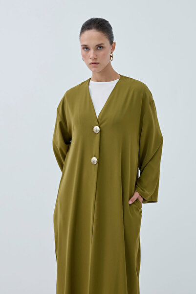 ViadelAtelier İKİ DÜĞMELİ ABAYA