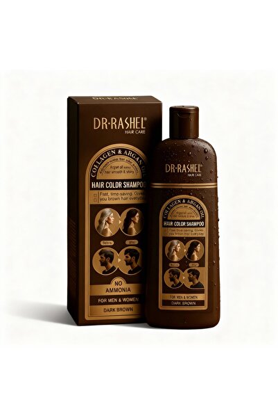 Dr. Rachel Șampon colorant pentru păr maro închis, 400 ml