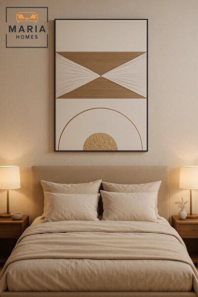 MARIA HOMES Geometric Textured Wall Art Modern Luxury Abstract Decor for Home & Office-100*150CM