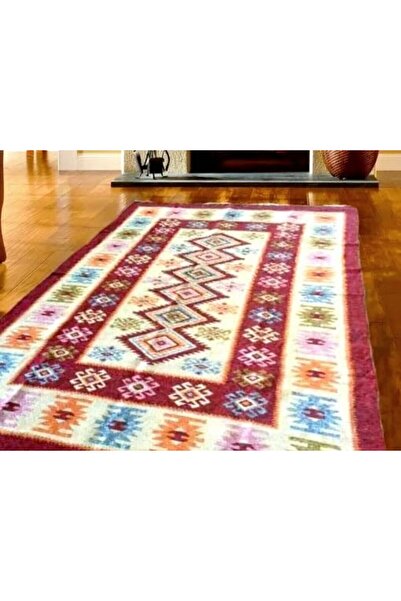 OEM Traditional rug, size 200 x 300 cm, red and cream, ROMB design