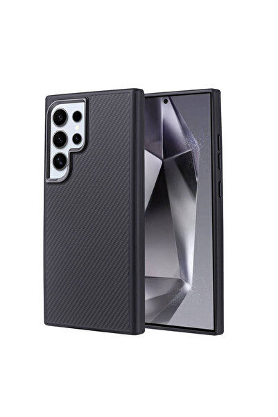 zore Galaxy S24 Ultra Kılıf Magsafe Şarj Özellikli Karbon Fiber Görünümlü ASM...