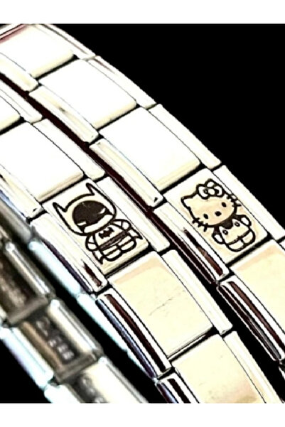 fmaccesories Italyan Charm Çelik Bileklik Sevgiliye Hediye - Çift Bilekliği (...