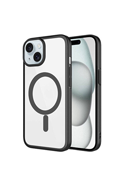 zore iPhone 15 Plus Uyumlu Wireless Şarj Özellikli Sert PC ASMA Mat Riksos Ma...