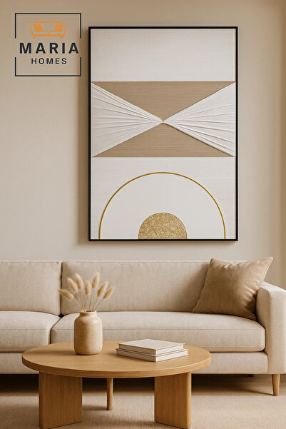 MARIA HOMES Geometric Textured Wall Art Modern Luxury Abstract Decor for Home & Office-100*150CM