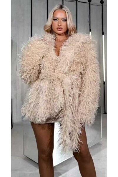 Diva Exclusive Fashion Mongolian Brown Oversize Fur Coat – Luxury Model, Ultra-Fluffy