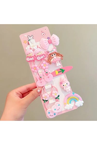 Virago Set de cleme pentru copii model nou 15 bucăți roz