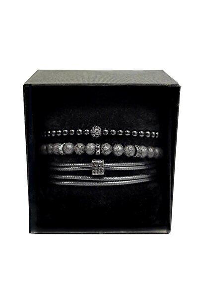 Crack Set bratari barbati Lucky Trio Grey