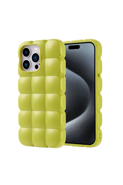 zore غطاء حماية لهاتف آيفون 15 برو ماكس من السيليكون المرن اللامع - أخضر