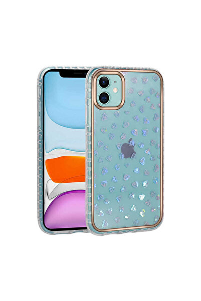 zore حافظة شفافة لامعة منقوشة متوافقة مع iPhone 11-NO10