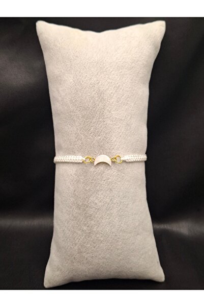 Han Ticarethane سوار مكرامية من الحجر الطبيعي على شكل هلال