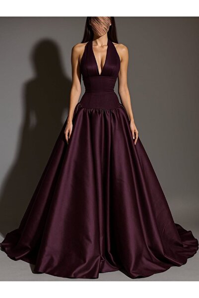 New Moon فستان ميكادو وصدر شيفون