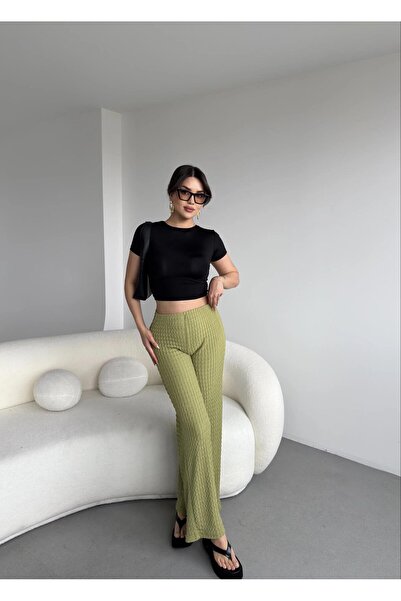 bbeox.com Gofre Dökümlü Pantolon