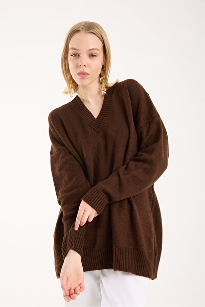 sumoda Yumoş Ip Oversized Women's Sweater Wide Neckline