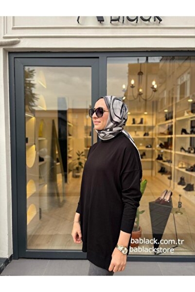 TERZİ DÜKKANI Td3876 Voleta High Neck Women's Tunic Black