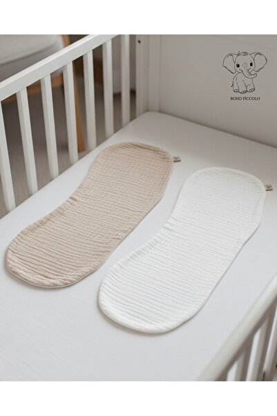 Boho Piccolo Liquid-Proof 8-Layer Muslin Baby Shoulder Wipes 100% Cotton 2-Pa...