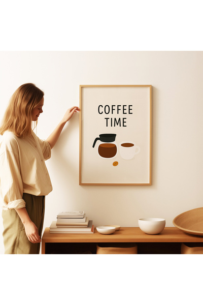 ARTHOUSECOLLECTIVE Coffee Time - Minimal Coffee Poster - Unframed Poster in Table Dimensions