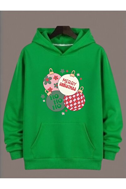 ArtYus Unisex Long Sleeve Transfer Merry Christmas Christmas Printed Plus Size Crew Neck Sweatshirt