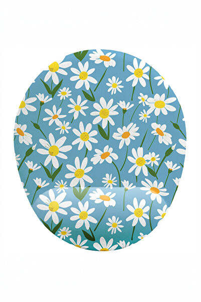 Boldy Papatya Mousepad - Papatya Mouse Pad with Wrist Support - Non-Slip Mouse Pad - Oval Mouse Pad