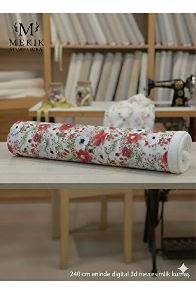 MEKİK MANİFATURA %100 PAMUK DİJİTAL ÜÇ BOYUTLU NEVRESİMLİK KUMAŞ