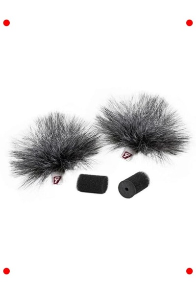 232premiumquality واقي ميكروفون رمادي اللون من الرياح