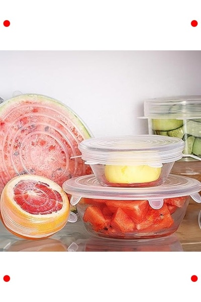 markentegra Set of 6 Silicone Stretch Lids (Bpa Free)