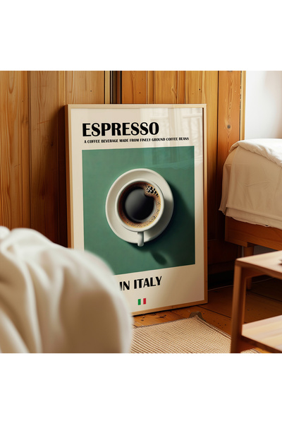 ARTHOUSECOLLECTIVE Espresso - Coffee Collection - Table Sizes Unframed Poster