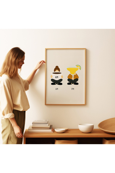 ARTHOUSECOLLECTIVE Am Pm Poster - Coffee Collection - Unframed Poster in Painting Sizes