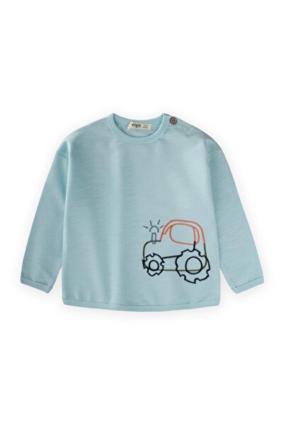 Cigit Tractor Embroidered Sweatshirt 0-4 Years Blue
