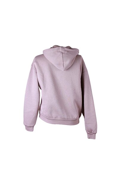 trender 3 İp Ş Fleece-Lined K Hooded Mink Women's Sweatshirt 26Kdt1000009