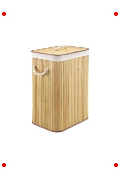 232premiumquality Bamboo Multi-Purpose Storage Basket - Square, with Lid