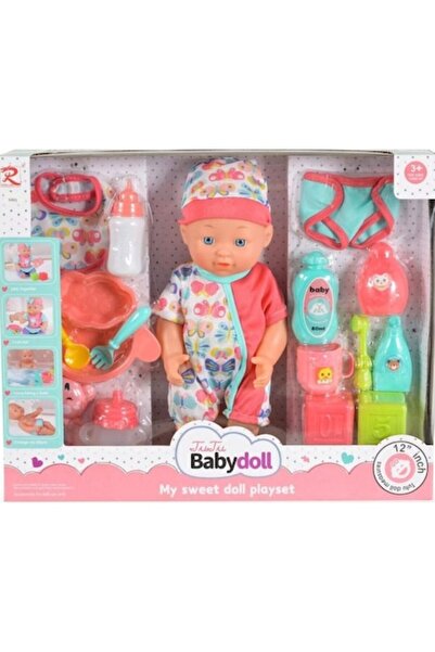 Toy Toy Toy Păpușă Moni Soft 31 cm, accesorii pentru hrănire