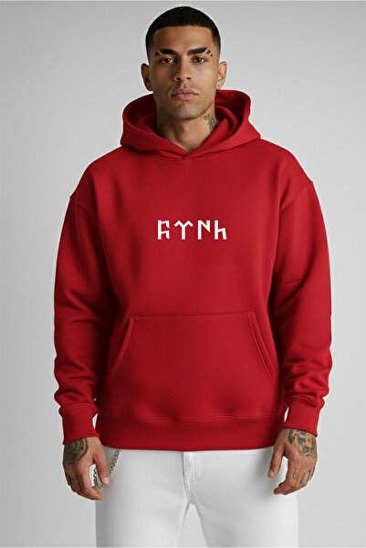 LORVEX Hoodie unisex Oversize kroj Sa kapuljačom 100% pamuk lu GÖKTÜRKÇE Štam...