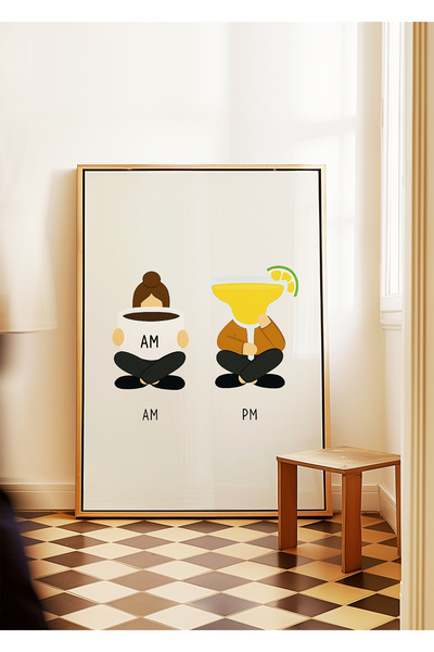 ARTHOUSECOLLECTIVE Am Pm Poster - Coffee Collection - Unframed Poster in Painting Sizes