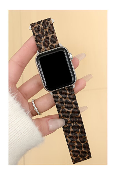 OEM Women's Magnetic Strap for Apple Watch, Leopard Pattern, Stainless Steel, Elegant Style
