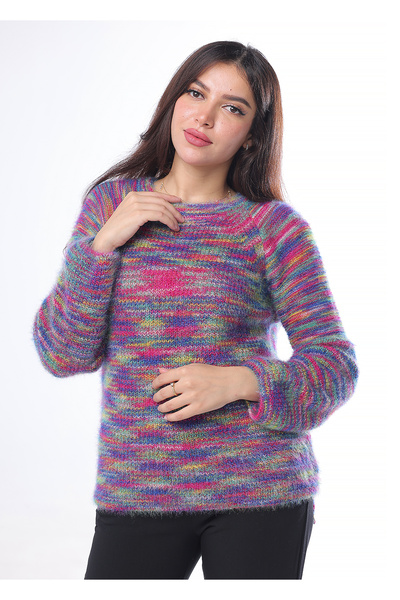 SUGA Rainbow-colored sweater