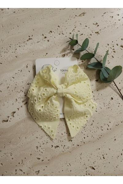 Toka Delisi Cataramă galbenă cu fluture, realizată manual, pentru copii, pent...