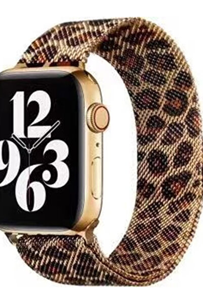 OEM Women's Magnetic Strap for Apple Watch, Leopard Pattern, Stainless Steel, Elegant Style