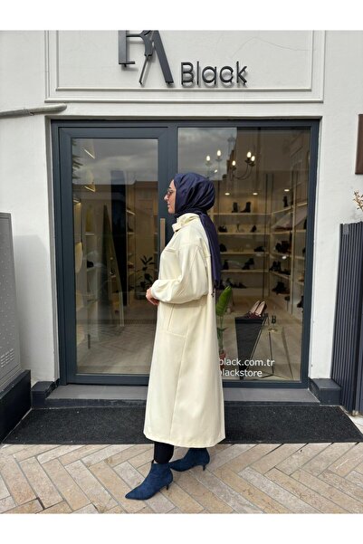 QOOQ STORE 26Fw626 Mock Neck Women's Coat Ecru