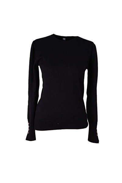 trender Basic O Neck Black Women's Sweater 26Kl71A40020
